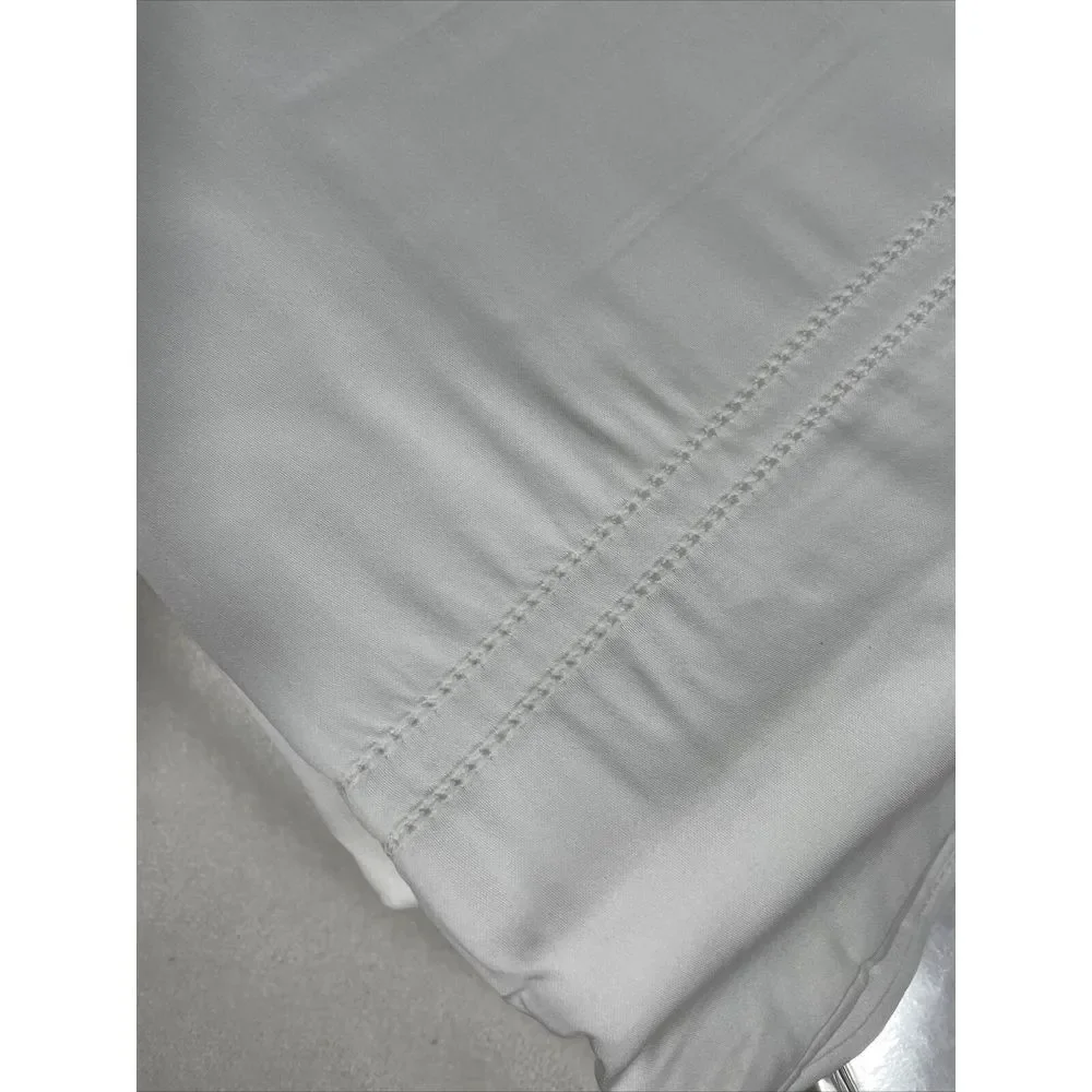 NIB $629 Frette at Home Tiber King Duvet Cover in white [ KING ] #D218‎